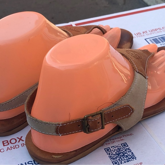 Timberland Earthkeepers Women’s Brown Leather Ankle Strap Thong Sandals Size 8M - Picture 5 of 13